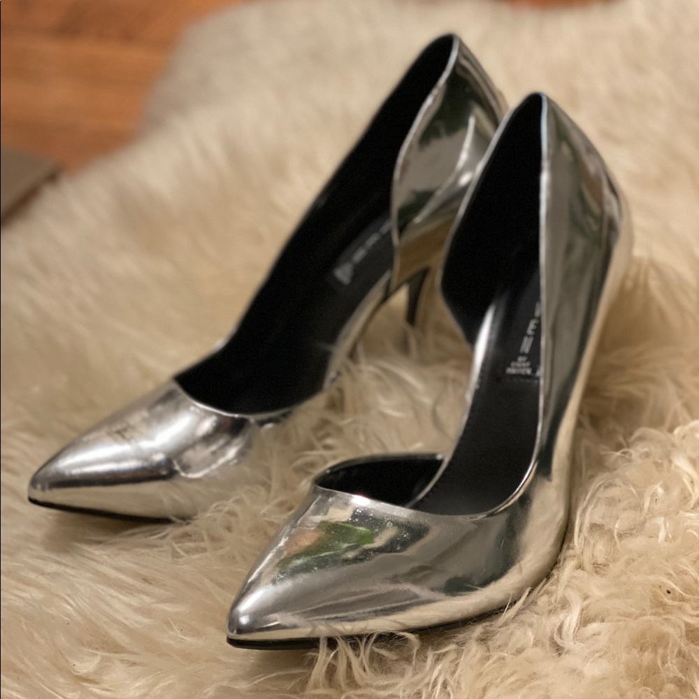 STEVEN by Steve Madden metallic heels